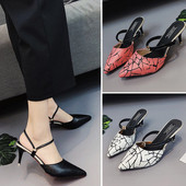 Sandale de dama moderne cu toc subtire model ascutit