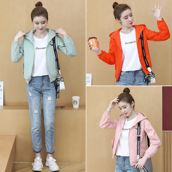 Jachetă casual de damă, cu glugă și mâneci lungi