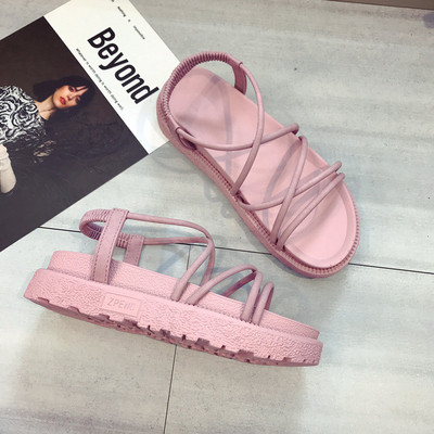 Sandale de dama cu talpa plate si bretele