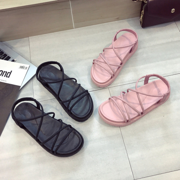 Sandale de dama cu talpa plate si bretele