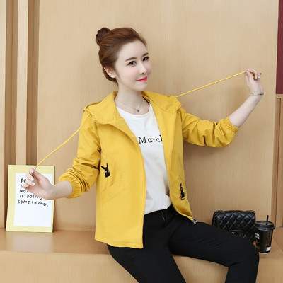 Ženska ležerna jakna s kapuljačom, vezom i dugim rukavima