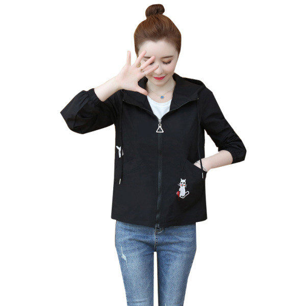 Ženska ležerna jakna s kapuljačom, vezom i dugim rukavima