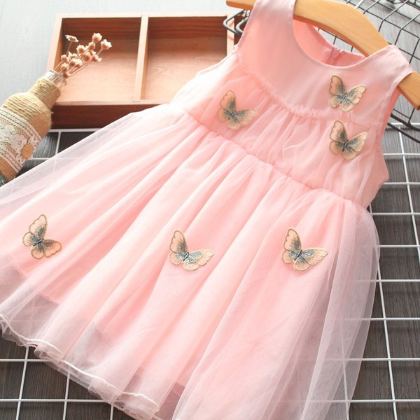 Új modell tüll és pillangós gyerekruha lányoknak
