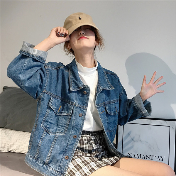 Široka ženska traper jakna