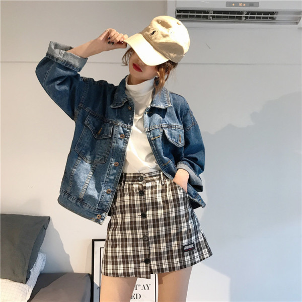 Široka ženska traper jakna