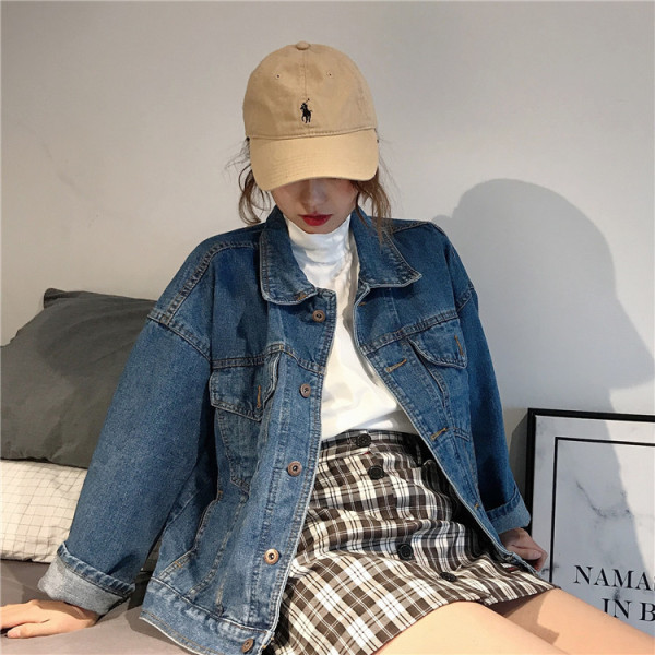 Široka ženska traper jakna