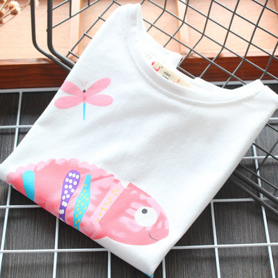 Нов модел детска тениска с овално деколте и щампа