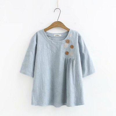 Ženska casual majica široki model s vezom i 3/4 rukavima