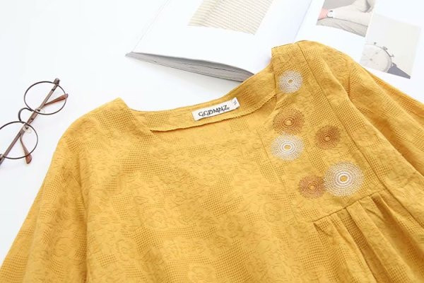 Ženska casual majica široki model s vezom i 3/4 rukavima