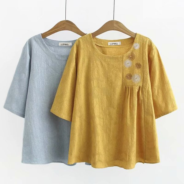 Ženska casual majica široki model s vezom i 3/4 rukavima