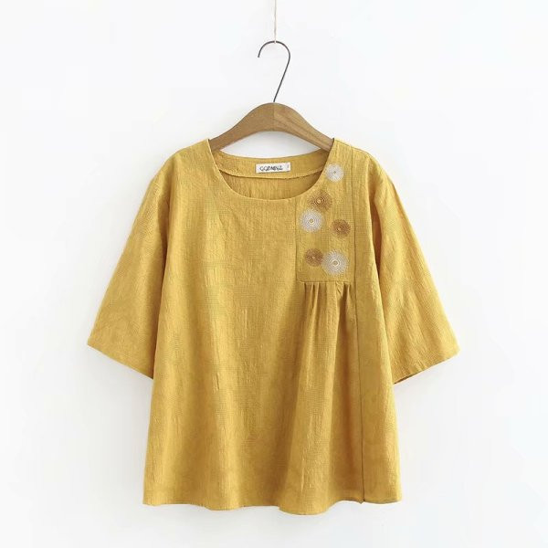 Ženska casual majica široki model s vezom i 3/4 rukavima