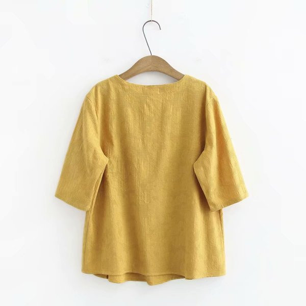 Ženska casual majica široki model s vezom i 3/4 rukavima