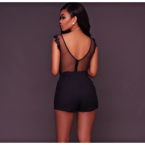 Elegants sieviešu bodijs ar tillu un mežģīnēm