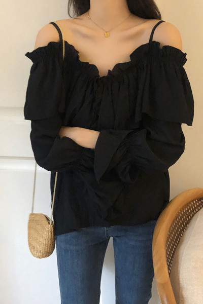 Bluza de dama moderna cu bretele model lat