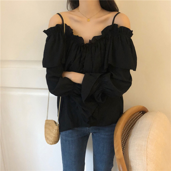 Bluza de dama moderna cu bretele model lat