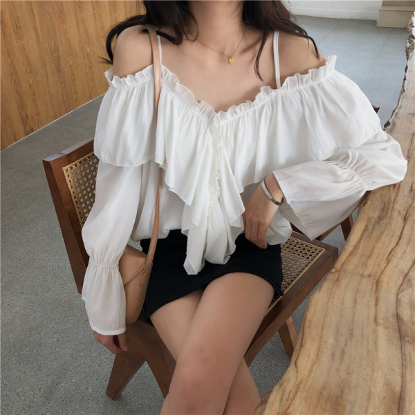 Bluza de dama moderna cu bretele model lat