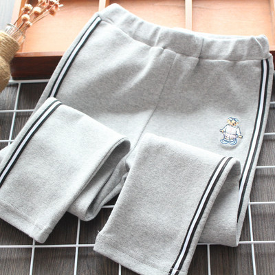 Kasdieniai vaikiški antblauzdžiai aukštu juosmeniu ir apvadu mergaitėms