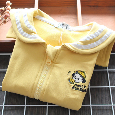 Új modell gyerek pulóver lányoknak ovális nyakkivágással és hímzéssel