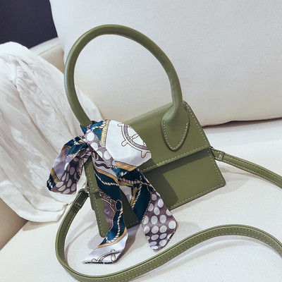 Modern női táska eko bőrből, színes szalaggal