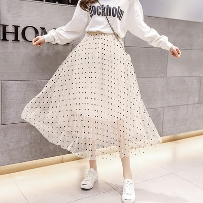 Naiste vabaaja pikk seelik kõrge vöökohaga