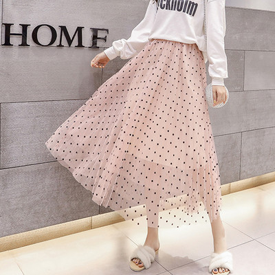 Naiste vabaaja pikk seelik kõrge vöökohaga