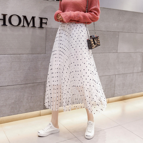 Naiste vabaaja pikk seelik kõrge vöökohaga