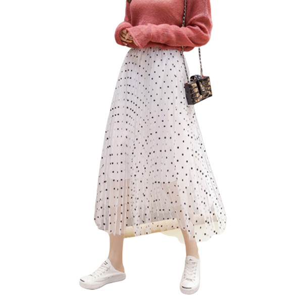 Naiste vabaaja pikk seelik kõrge vöökohaga