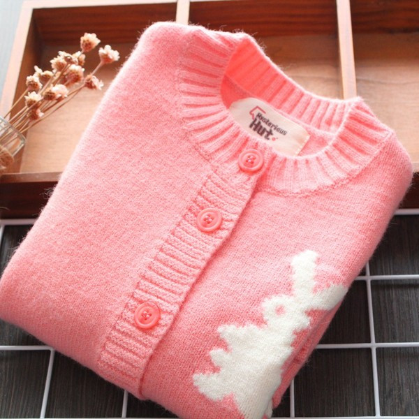 Jauna modeļa bērnu veste ar ovālu kakla izgriezumu meitenēm