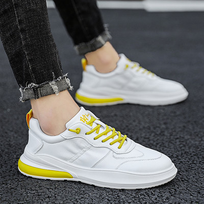 Eko bőrből készült alkalmi férfi tornacipő fűzős