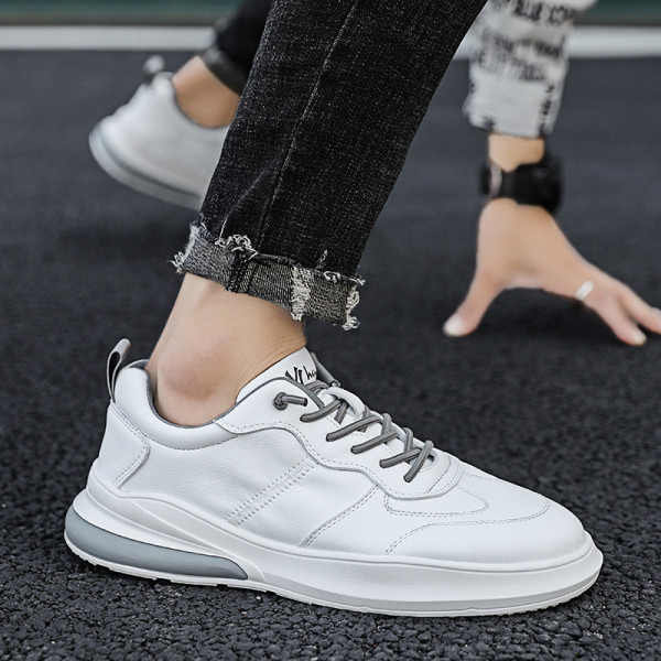 Eko bőrből készült alkalmi férfi tornacipő fűzős