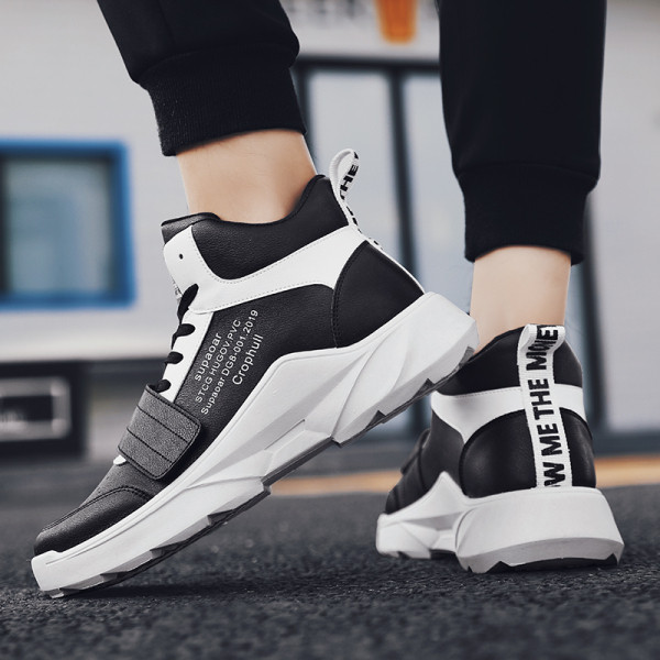 Vīriešu kedas no eko ādas ar potītes augstumu