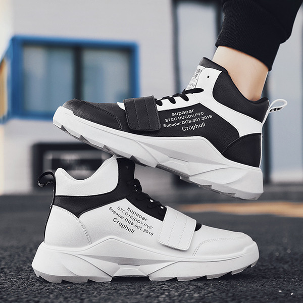 Vīriešu kedas no eko ādas ar potītes augstumu