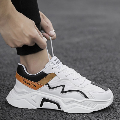 Šiuolaikiški vyriški sportbačiai su tekstiliniais ir ekologiškais zomšos raišteliais