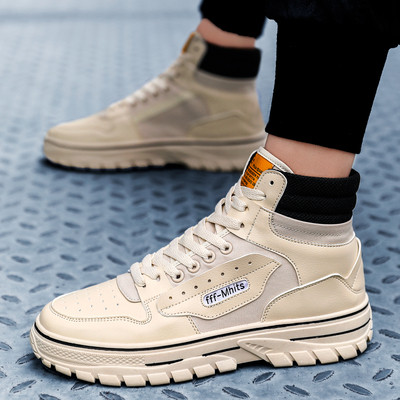 Ikdienas vīriešu kedas no eko ādas ar potītes augstumu