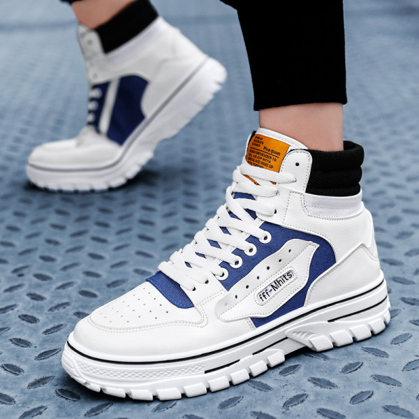 Ikdienas vīriešu kedas no eko ādas ar potītes augstumu