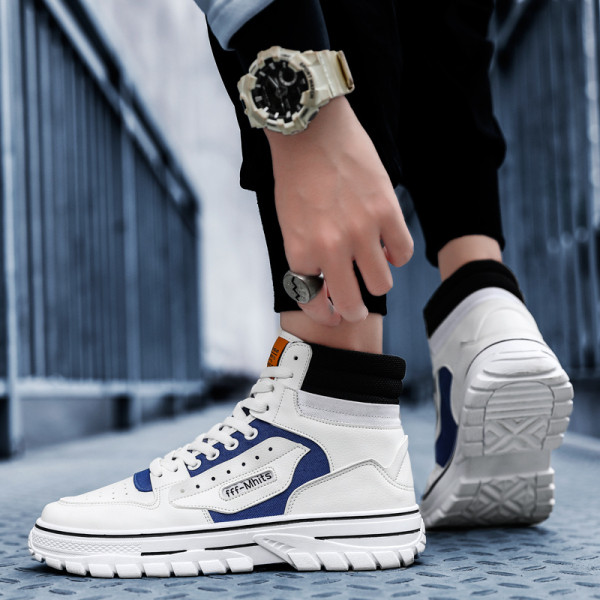 Ikdienas vīriešu kedas no eko ādas ar potītes augstumu