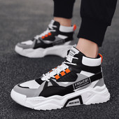 Vīriešu kedas līdz potītēm no eko ādas un tekstila