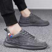 Ikdienas zamšādas kedas ar plakanu zoli