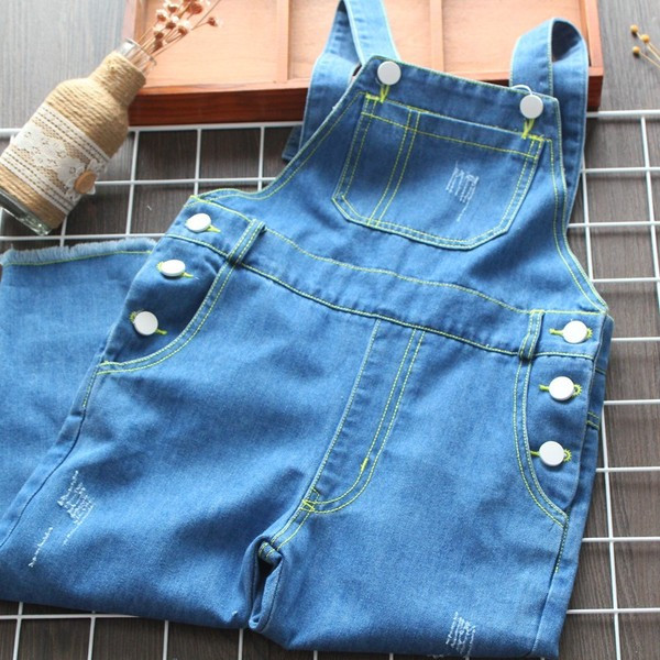 Tüdrukute rebenenud motiividega laste teksakombinesoonide uus mudel