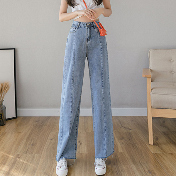 Blugi de damă cu talie înaltă - un model larg