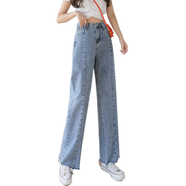 Blugi de damă cu talie înaltă - un model larg