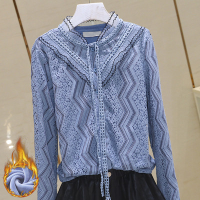 Bluză de damă modernă din dantelă cu guler din dantelă