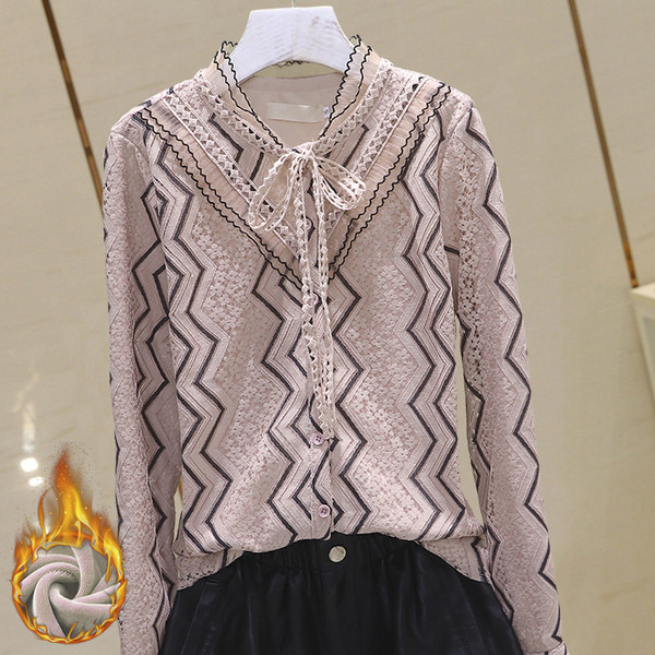 Bluză de damă modernă din dantelă cu guler din dantelă