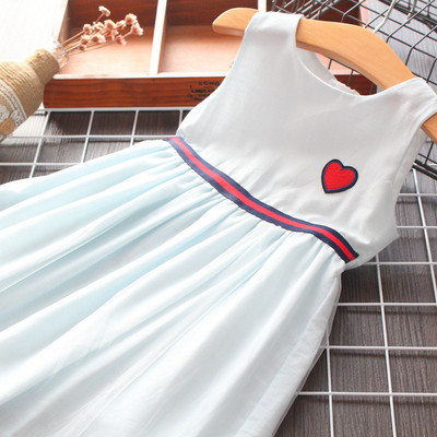 Moderna dječja haljina s vezom za djevojčice