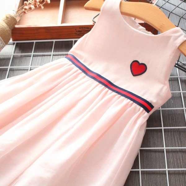 Moderna dječja haljina s vezom za djevojčice