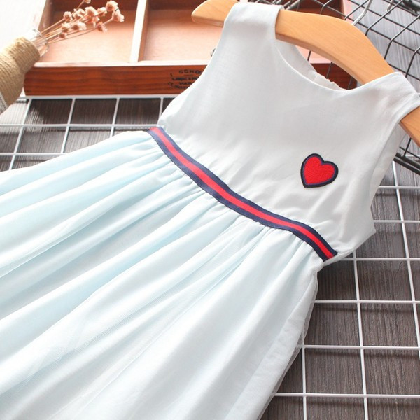 Moderna dječja haljina s vezom za djevojčice