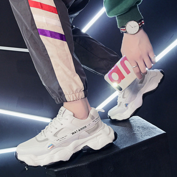 Adidași casual pentru bărbați, cu talpă aspră și șireturi