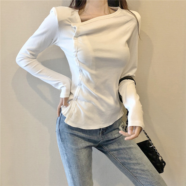 Ležerna ženska bluza s dugmićima i dugim rukavima