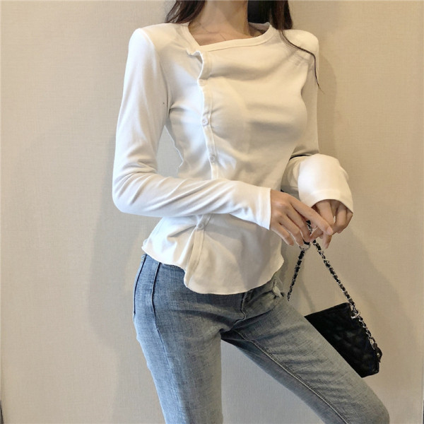 Ležerna ženska bluza s dugmićima i dugim rukavima