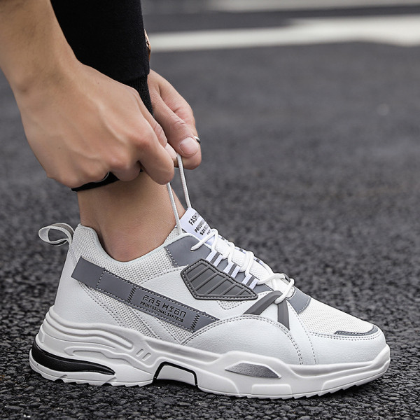 Jauns sporta-gadījuma apavu modelis no eko ādas un tekstila